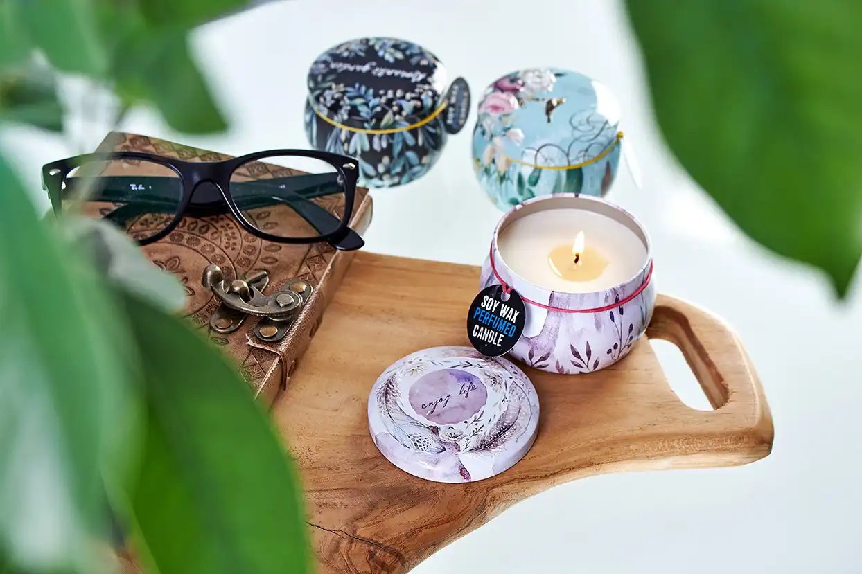 Art Tin Candle - Assorted Design - Parisian Weekend - Peonies - Image 2