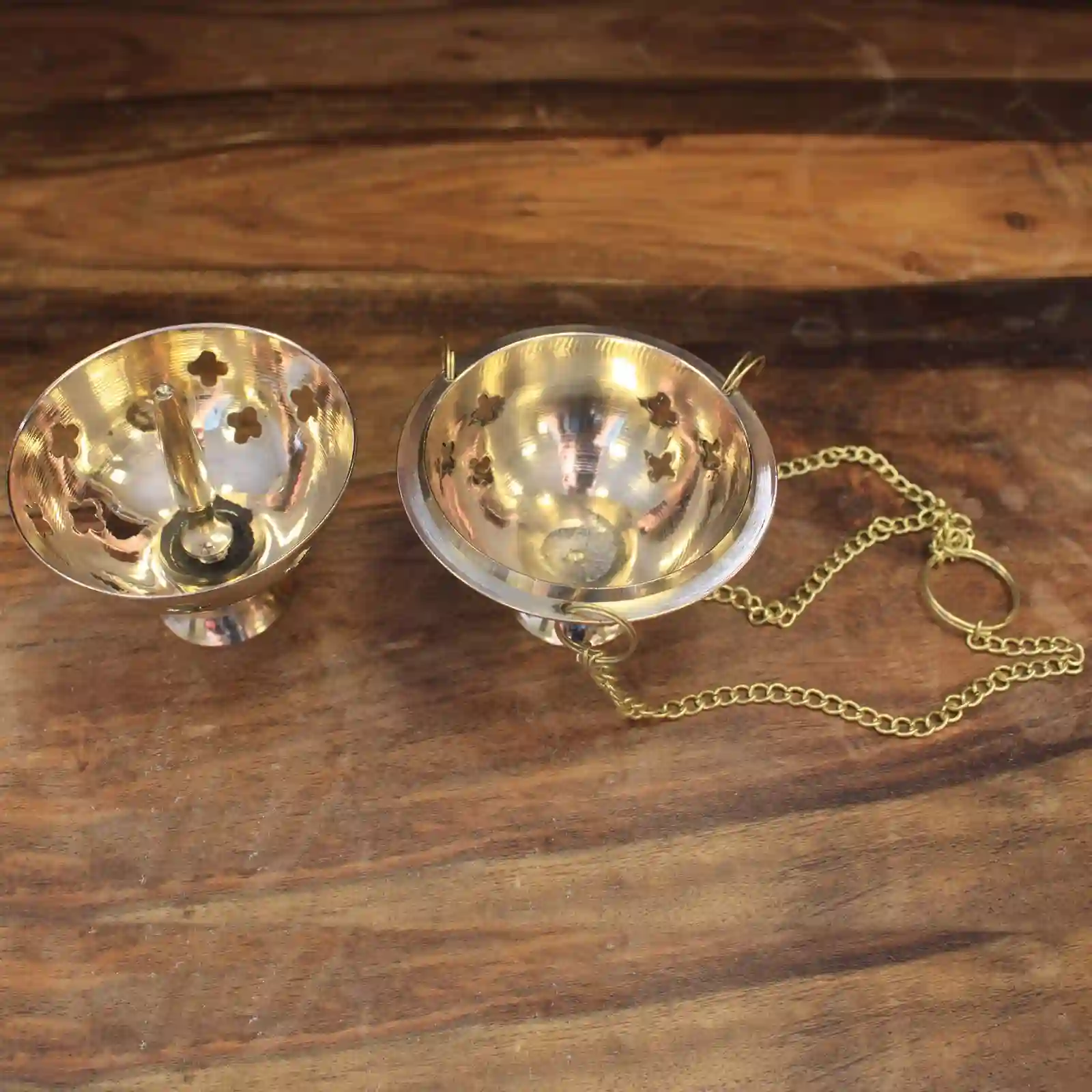 Hanging Brass Incense Burner - Image 2