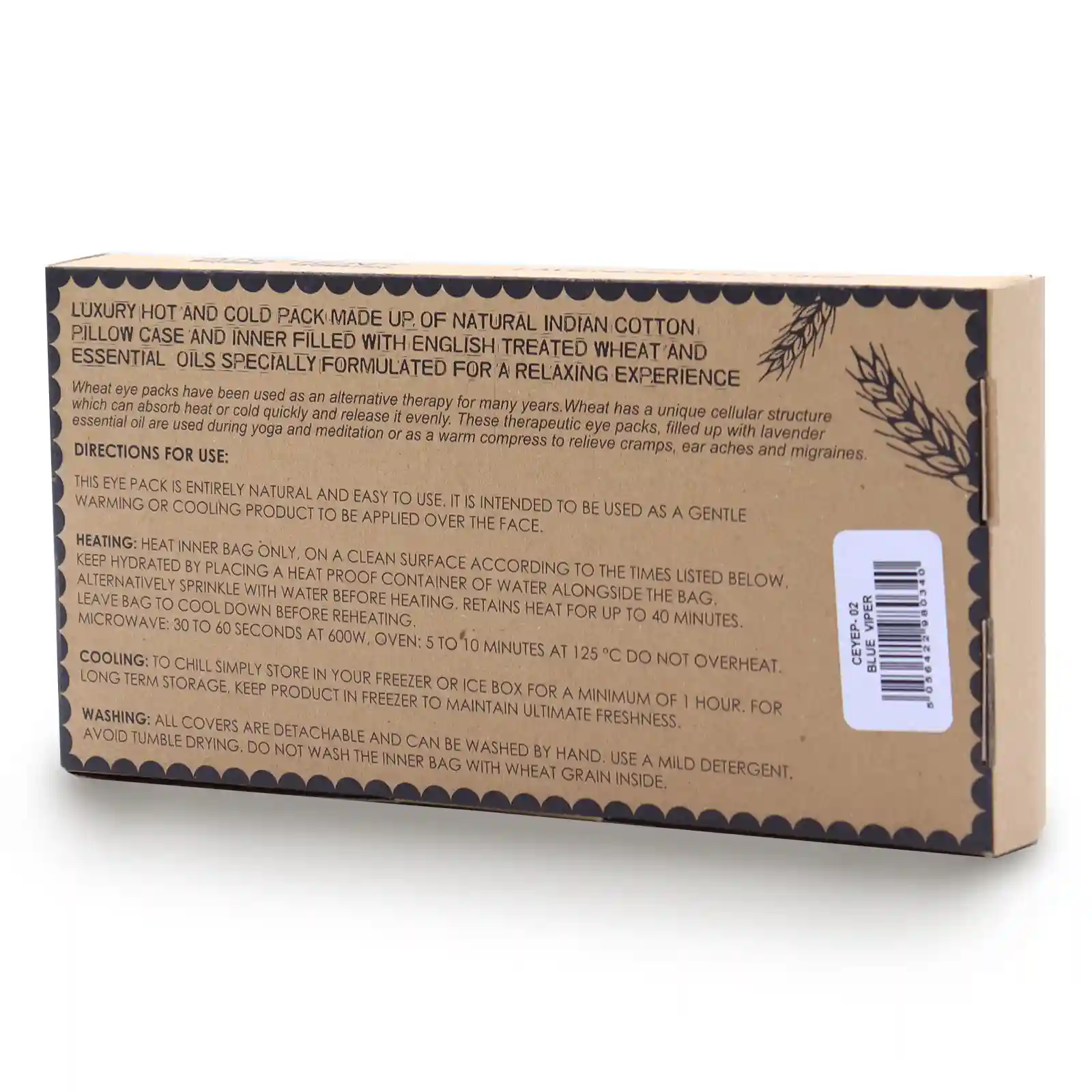 Lavender Natural Cotton and Juco Eye Pillow in Gift Box - Blue Viper - Image 7
