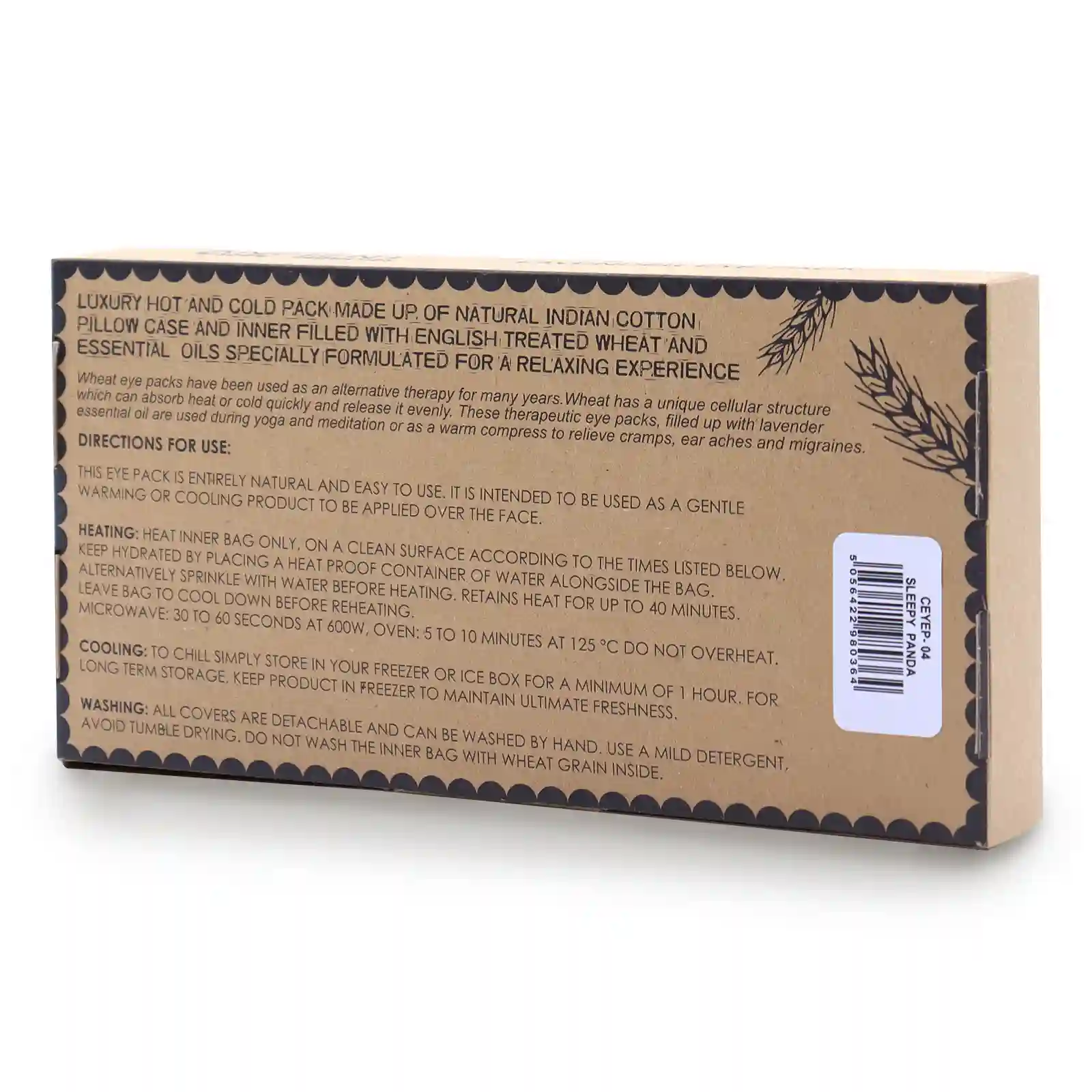 Lavender Natural Cotton and Juco Eye Pillow in Gift Box - Sleepy Panda - Image 7