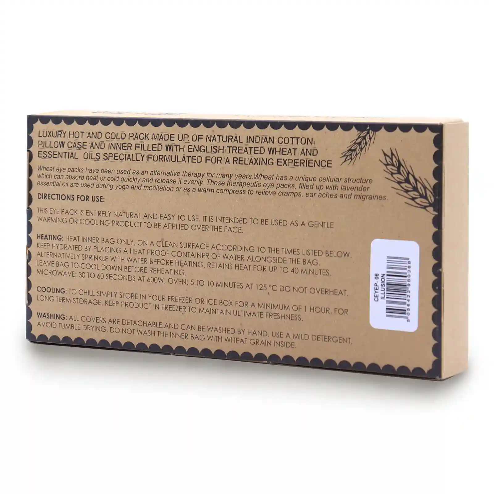 Lavender Natural Cotton and Juco Eye Pillow in Gift Box - Illusion - Image 7