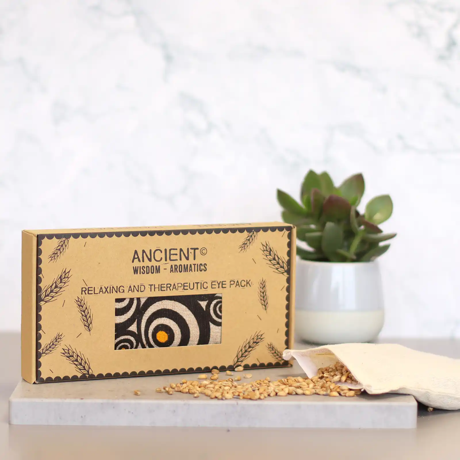 Lavender Natural Cotton and Juco Eye Pillow in Gift Box - Illusion - Image 3