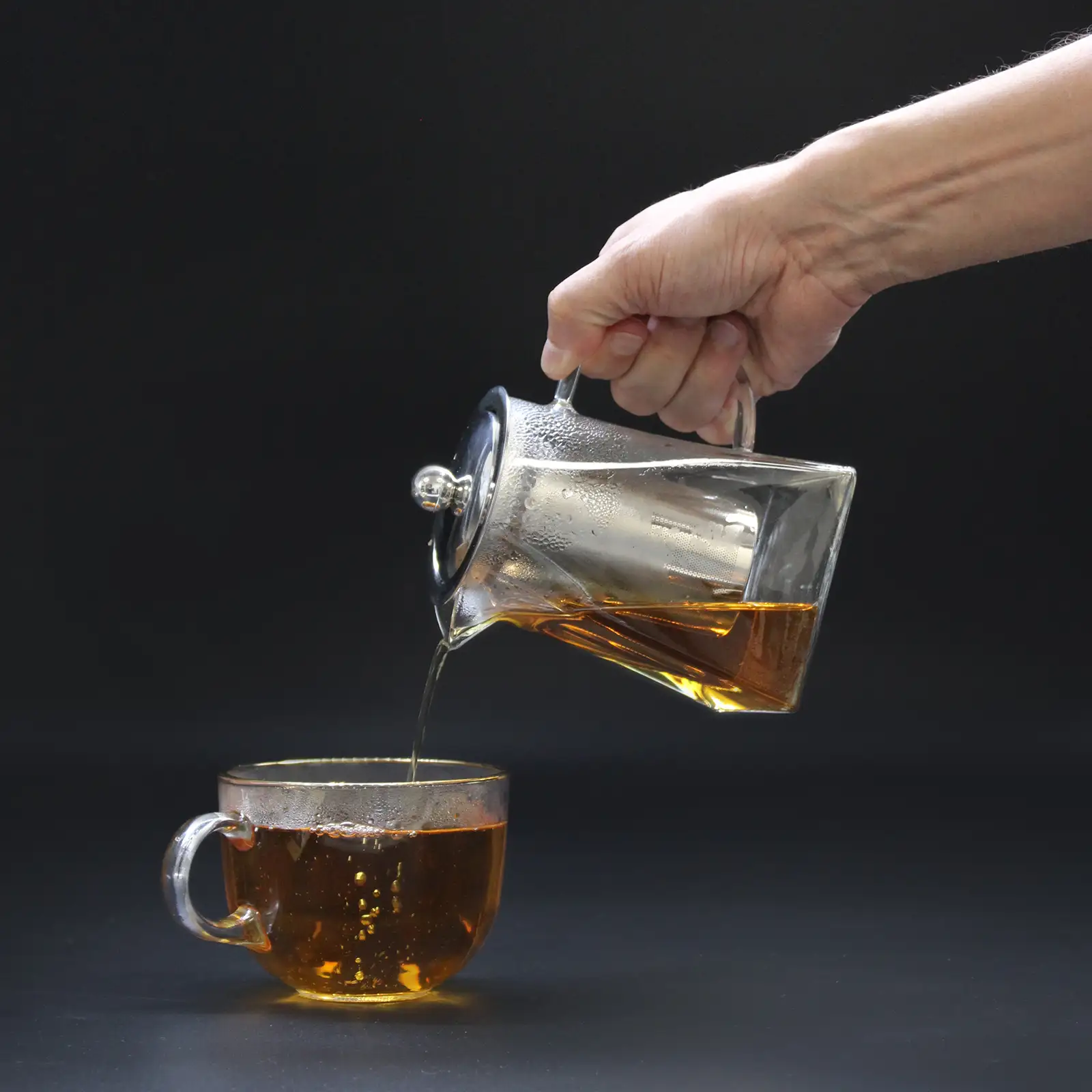 Glass Infuser Teapot - Tower Shape - 350ml - Image 4