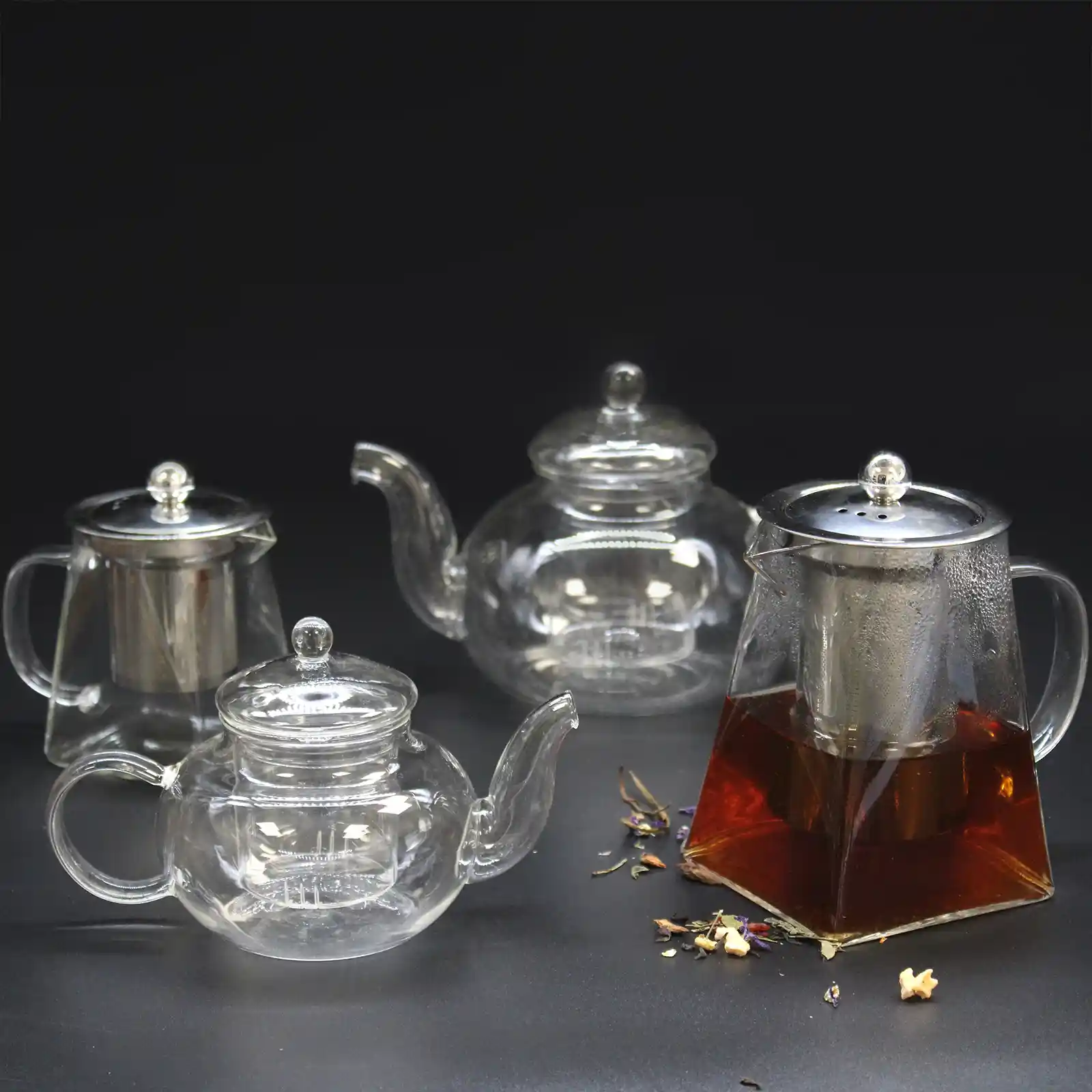 Glass Infuser Teapot - Tower Shape - 350ml - Image 3
