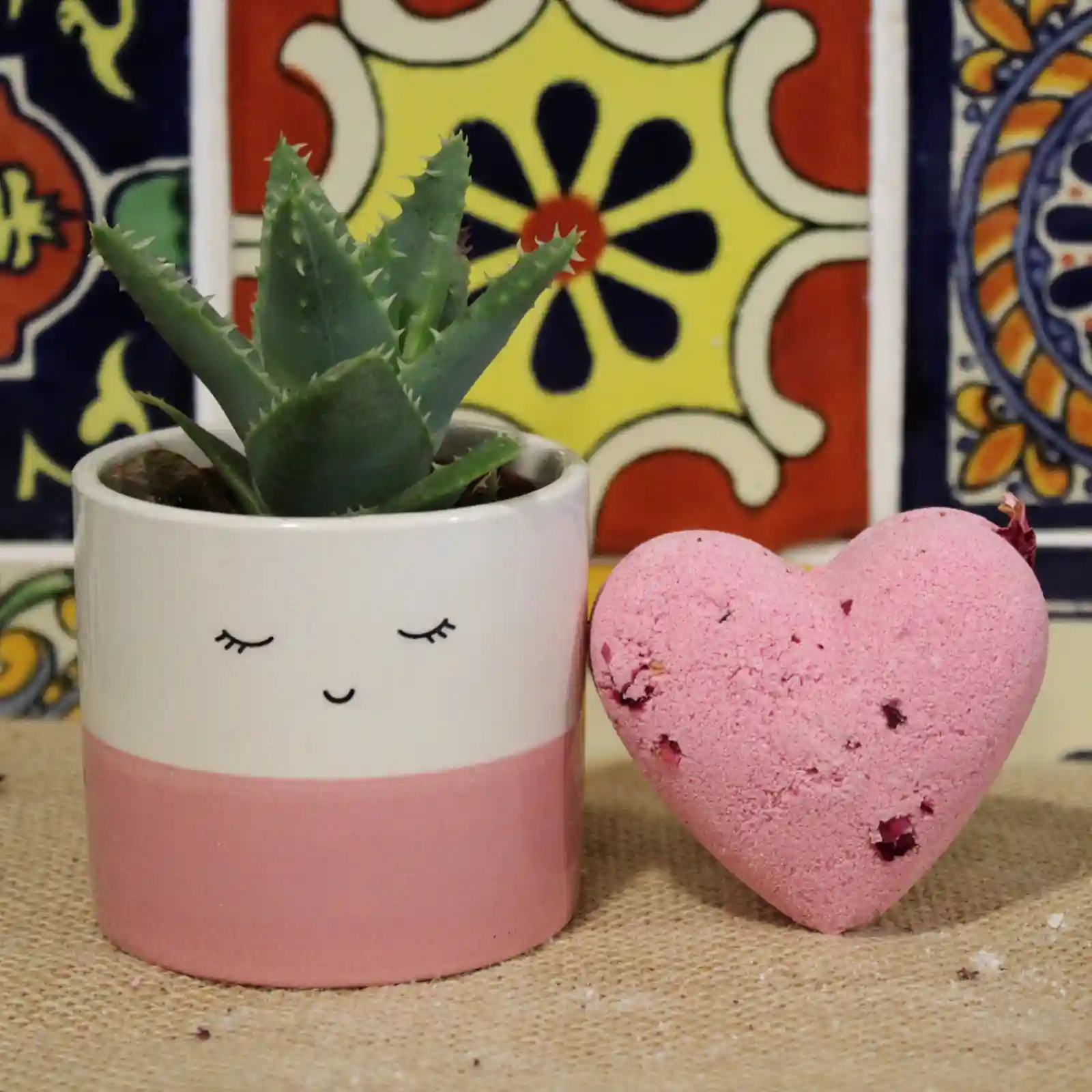 5 x Love Heart Bath Bomb 70g - Ylang & Rose - Image 5