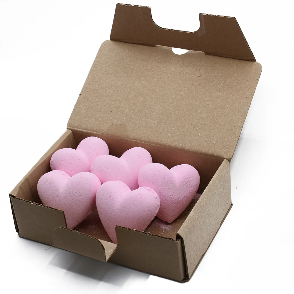 5 x Love Heart Bath Bomb 70g - Bubblegum - Image 2
