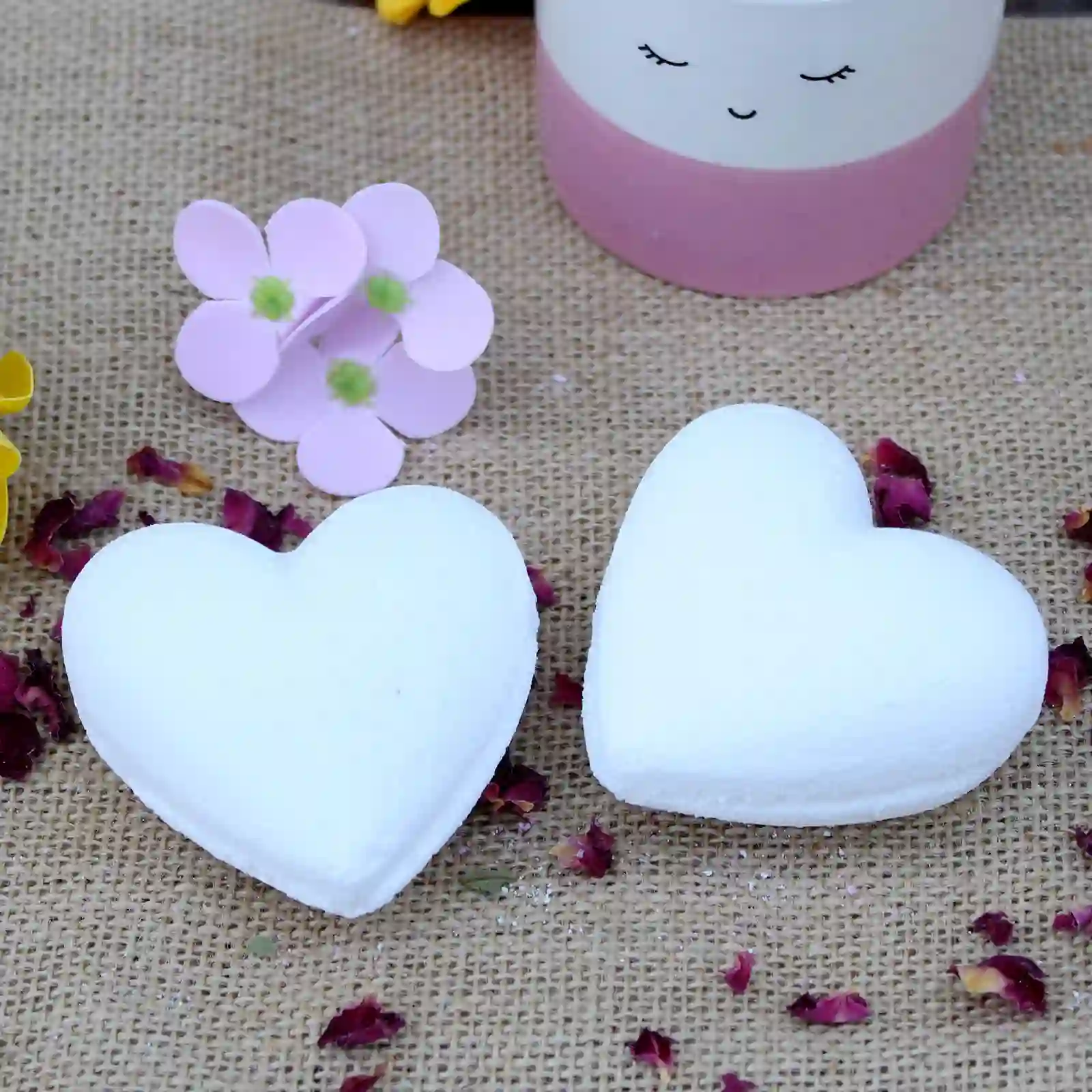 5 x Love Heart Bath Bomb 70g - Coconut - Image 4