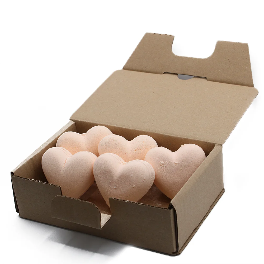 5 x Love Heart Bath Bomb 70g - Passion Fruit - Image 2