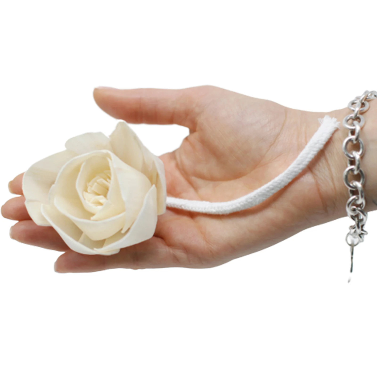 12 x Natural Diffuser Flowers - Lrg Lotus on String - Image 2