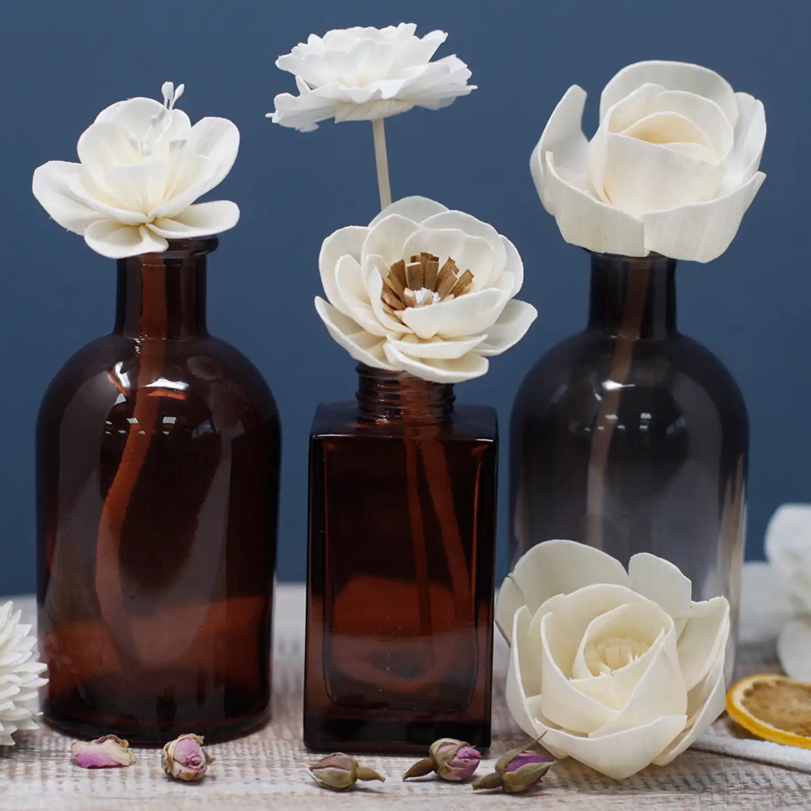 12 x Natural Diffuser Flowers - Lrg Lotus on String - Image 5