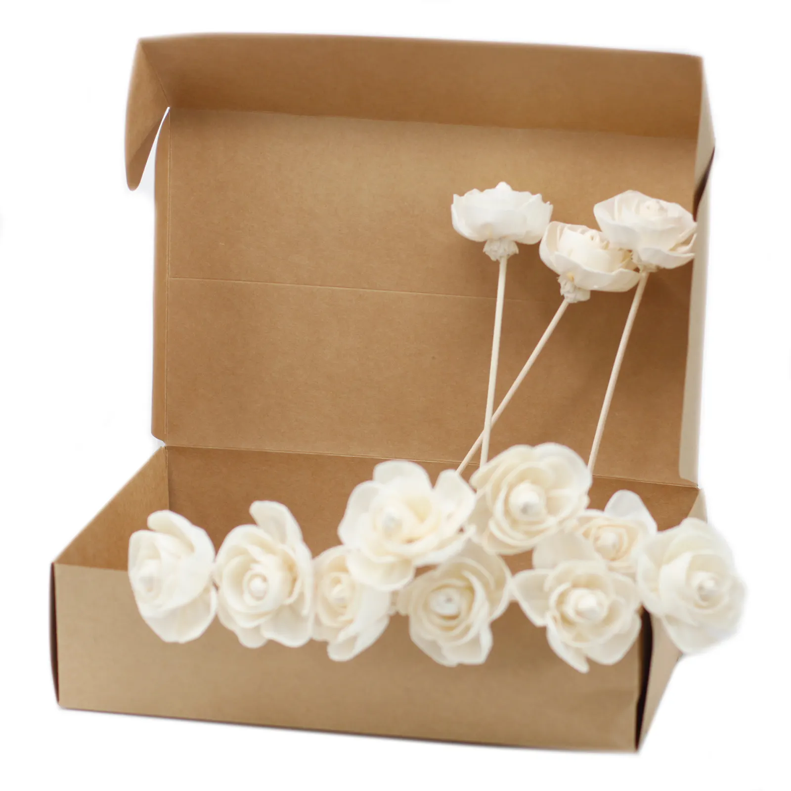 12 x Natural Diffuser Flowers - Rose on Reed