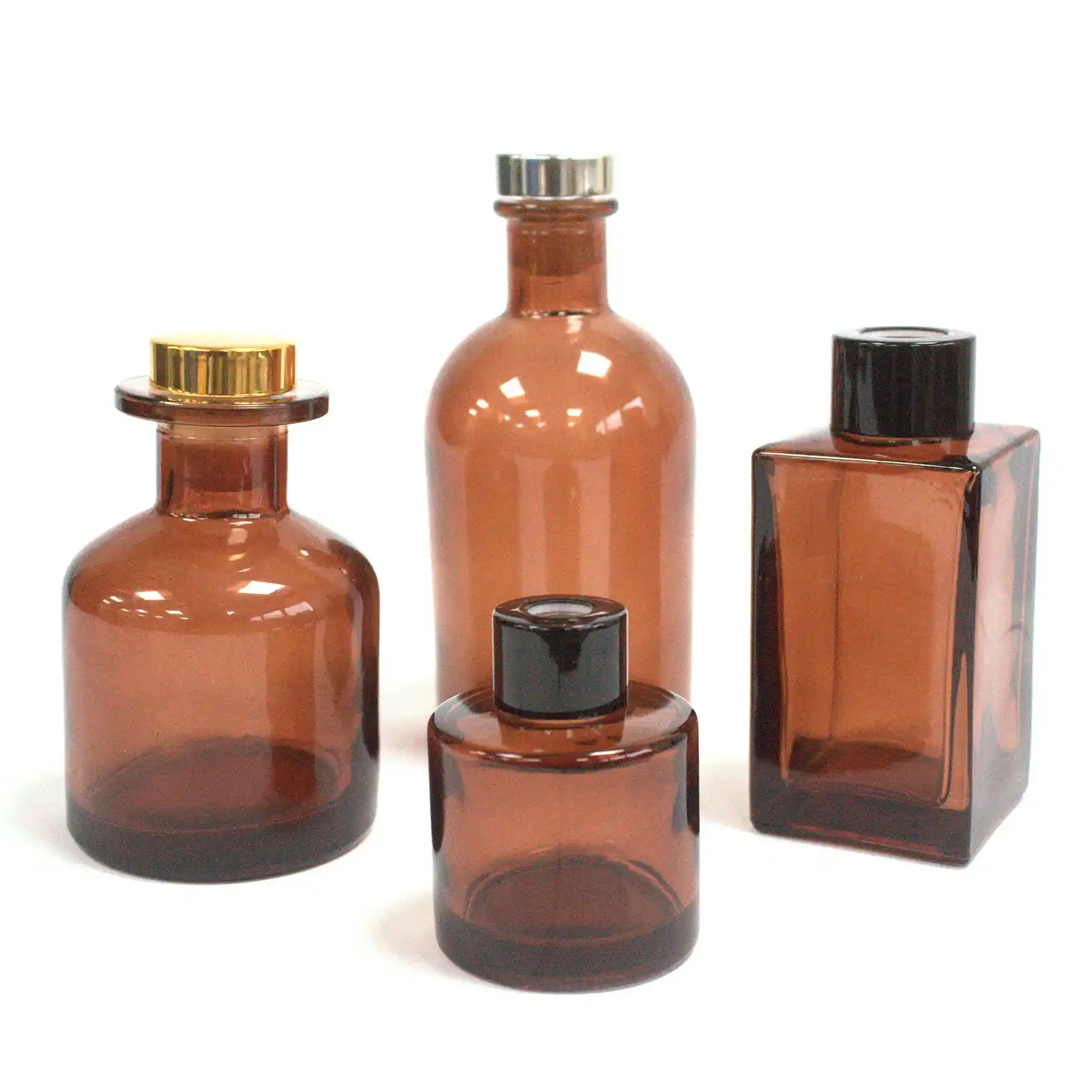 100 ml Square Long Reed Diffuser Bottlle - Amber - Image 5