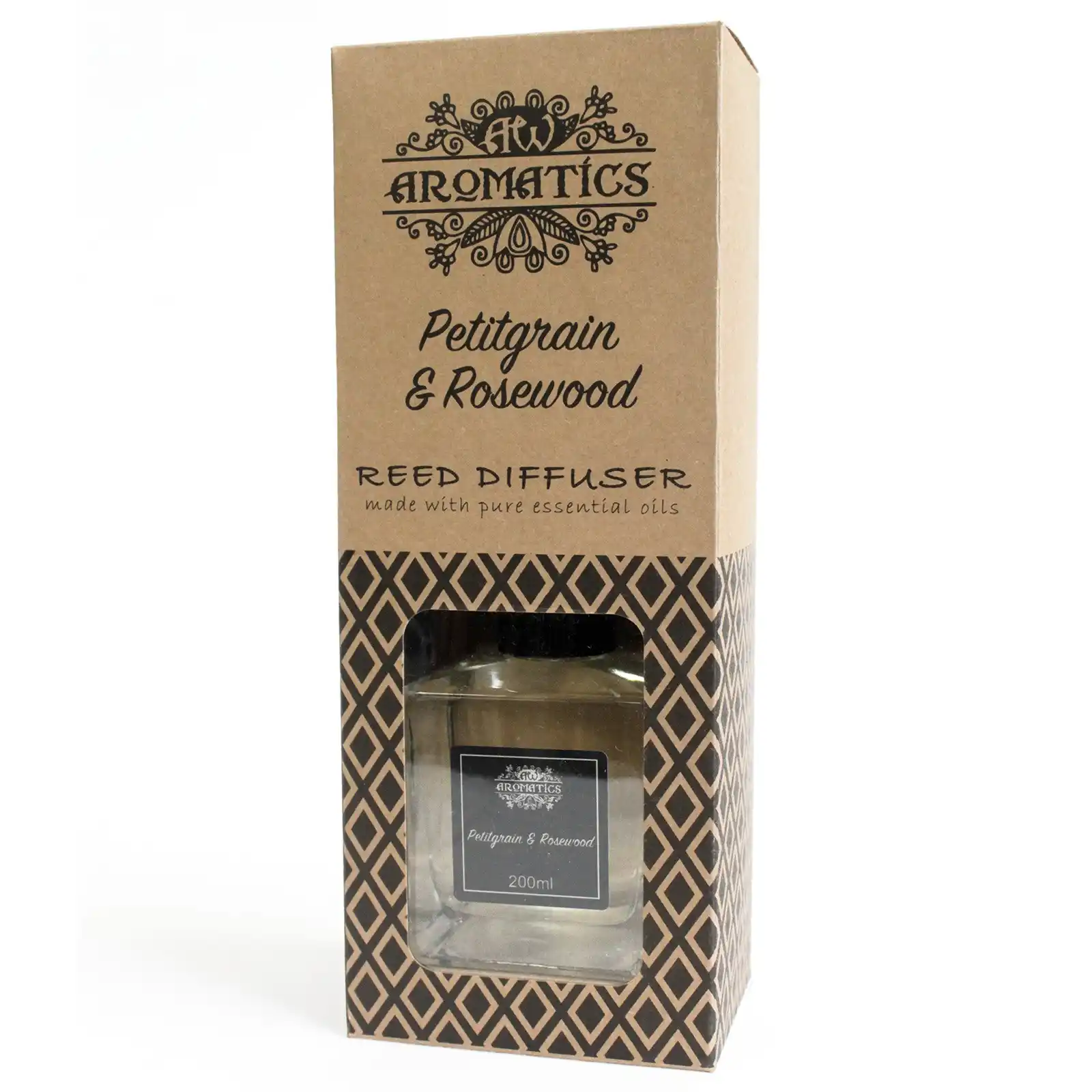 200ml Petitgrain & Rosewood Essential Oil Reed Diffuser - Image 2