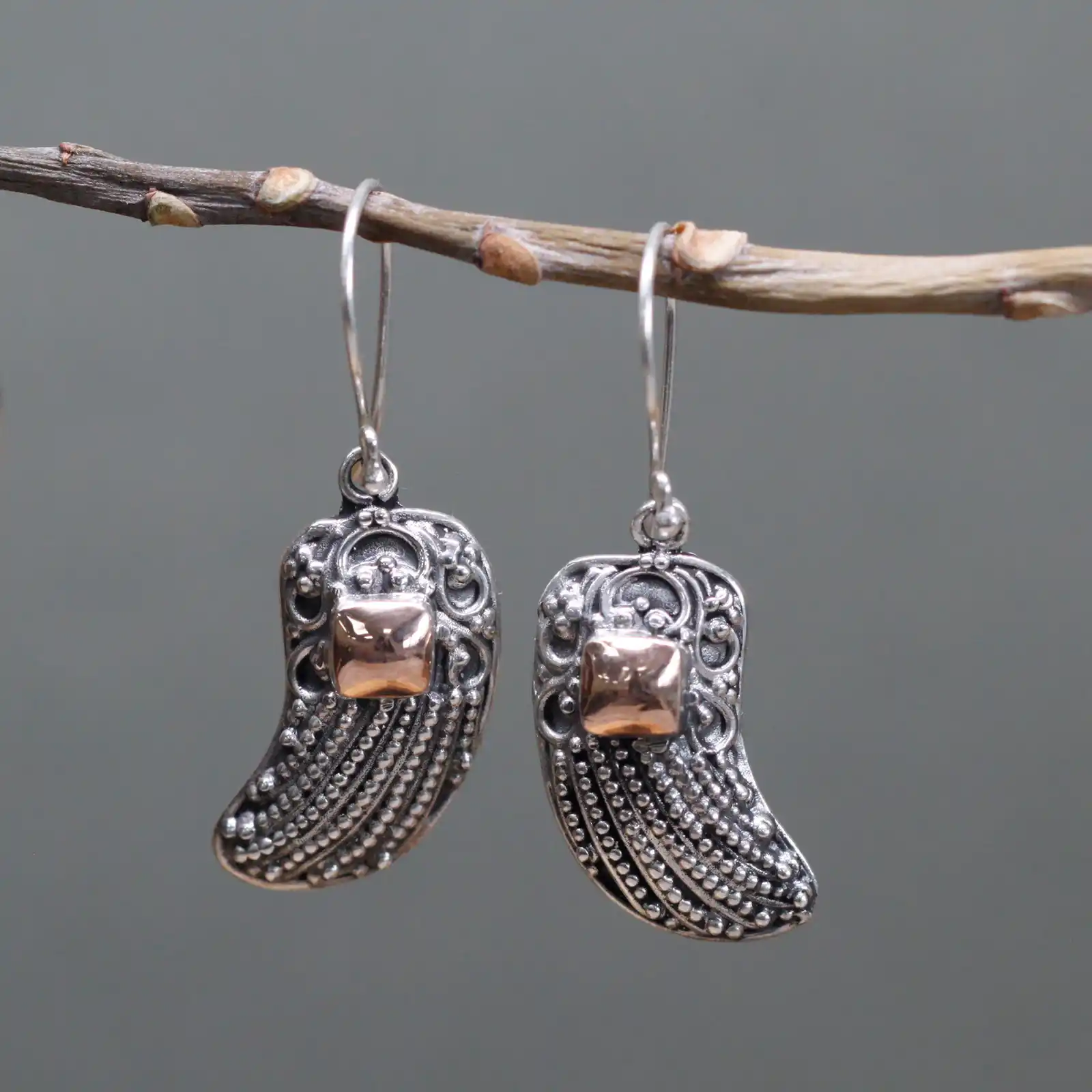 Silver & Gold Earring - Angel Wings - Image 5