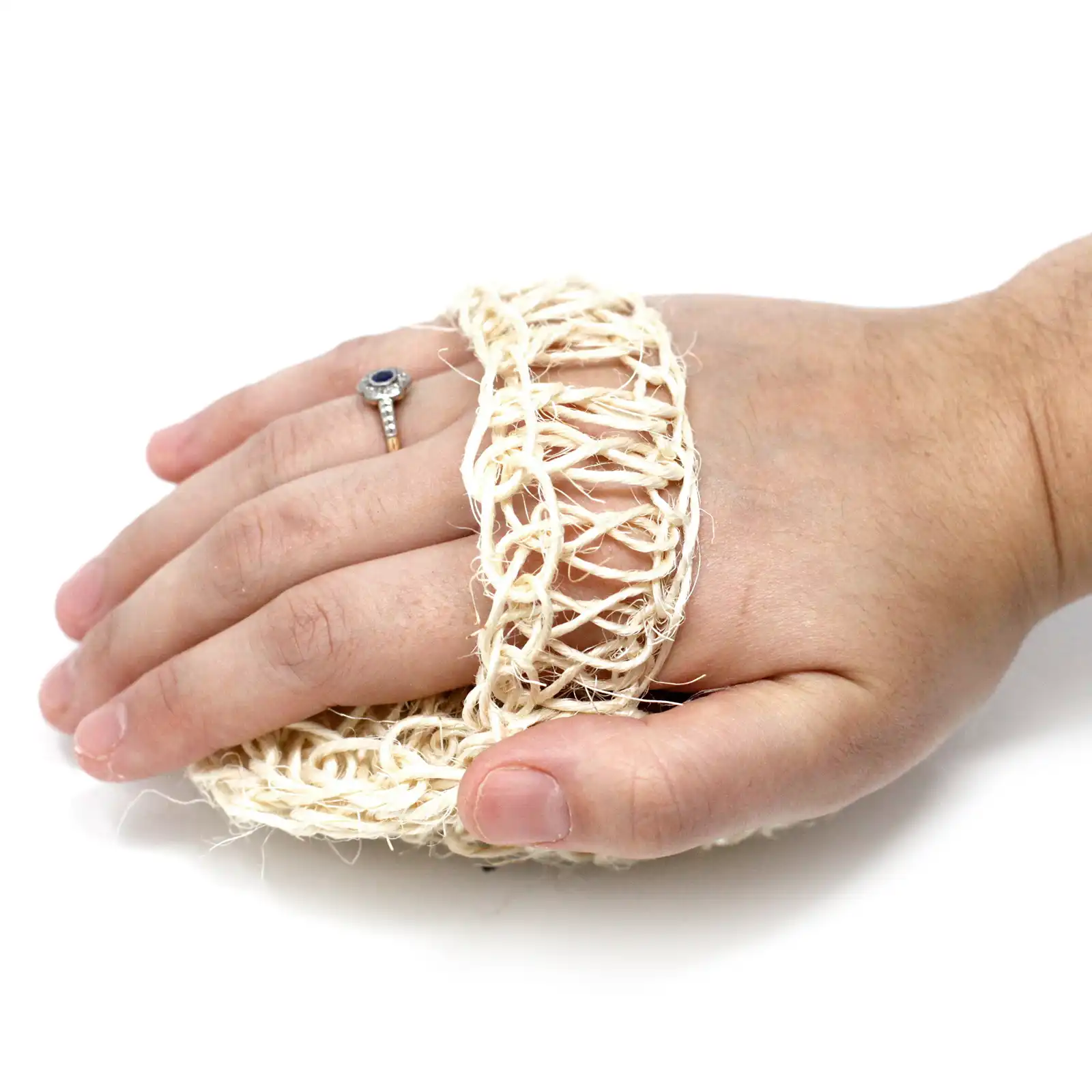 Sisal Sponge and Scrub - Soft Round Exfoliating Cushion - Image 2