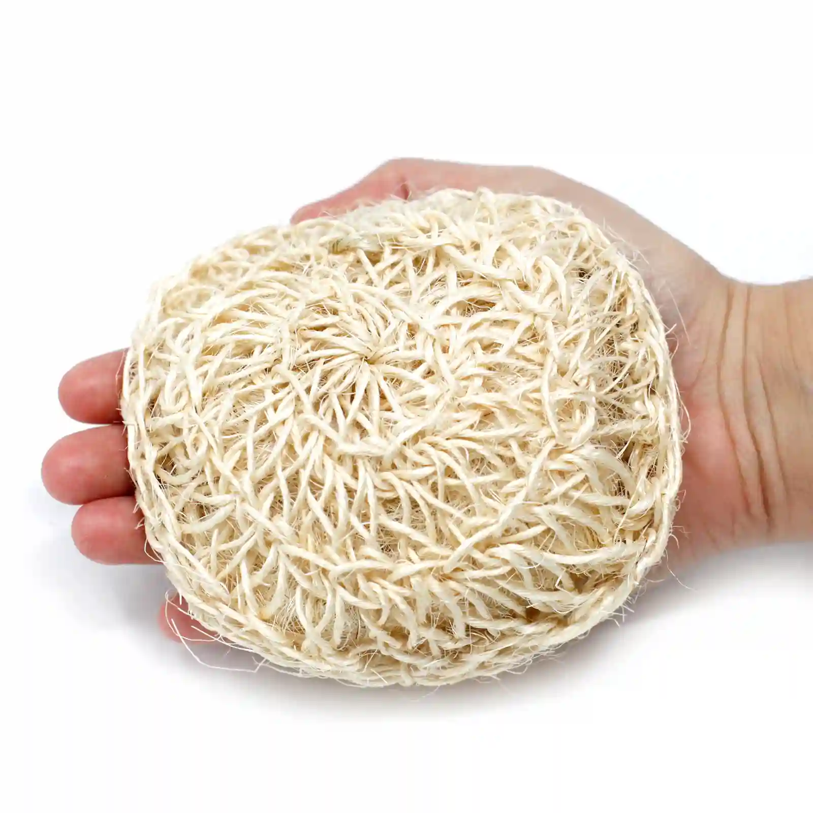 Sisal Sponge and Scrub - Soft Round Exfoliating Cushion - Image 3