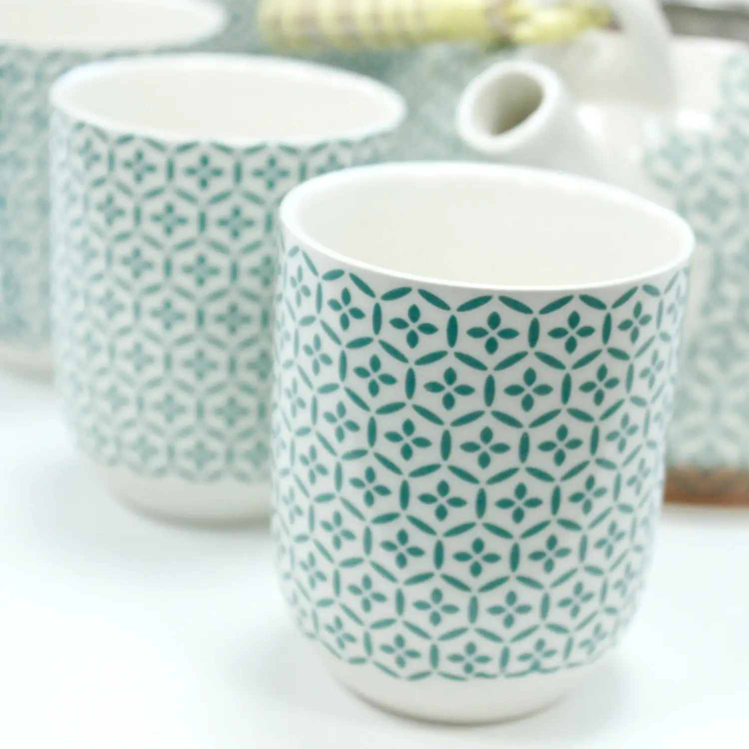 Herbal Teapot Set - Green Mosaic - Image 2