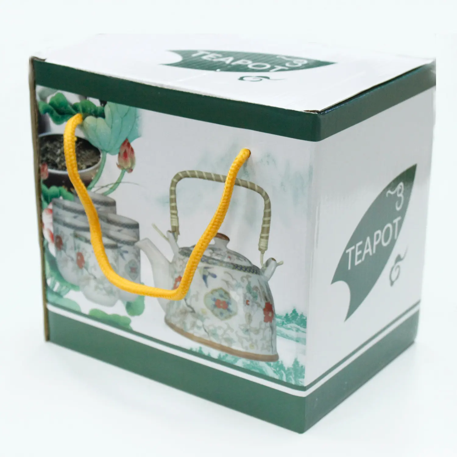 Herbal Teapot Set - Green Mosaic - Image 7